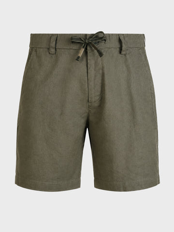 Men's Green Relaxed Solid Resort Wear Shorts