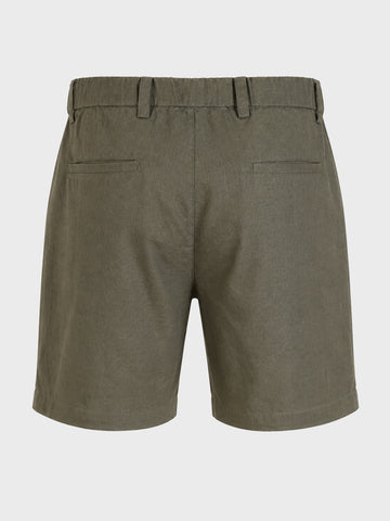 Men's Green Relaxed Solid Resort Wear Shorts