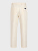 Men's Off White Relaxed Fit Solid Utility Cargos