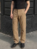 Men's Khaki Relaxed Fit Solid Utility Cargos
