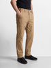 Men's Khaki Relaxed Fit Solid Utility Cargos