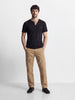 Men's Khaki Relaxed Fit Solid Utility Cargos
