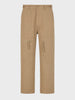 Men's Khaki Relaxed Fit Solid Utility Cargos