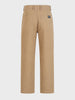 Men's Khaki Relaxed Fit Solid Utility Cargos