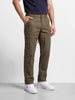 Men's Olive Relaxed Fit Solid Utility Cargos
