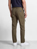Men's Olive Relaxed Fit Solid Utility Cargos
