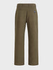Men's Olive Relaxed Fit Solid Utility Cargos