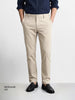 Men's White Regular Fit Solid Casual Chinos