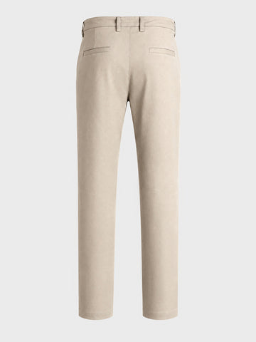 Men's White Regular Fit Solid Casual Chinos