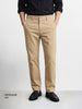 Men's Beige Regular Fit Solid Casual Chinos