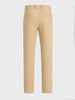 Men's Beige Regular Fit Solid Casual Chinos