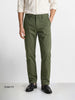 Men's Olive Regular Fit Solid Casual Chinos