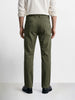 Men's Olive Regular Fit Solid Casual Chinos