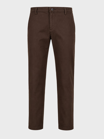 Men's Khaki Regular Fit Solid Casual Chinos