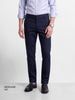 Men's Navy Blue Regular Fit Solid Casual Chinos