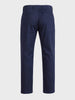 Men's Navy Blue Regular Fit Solid Casual Chinos