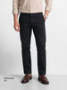 Men's Black Regular Fit Solid Casual Chinos