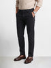 Men's Black Regular Fit Solid Casual Chinos