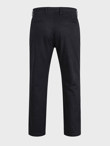 Men's Black Regular Fit Solid Casual Chinos