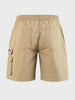 Men's Beige Relaxed Fit Solid Utility Cargo Shorts