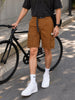 Men's Rust Relaxed Fit Solid Utility Cargo Shorts