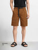 Men's Rust Relaxed Fit Solid Utility Cargo Shorts