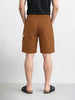 Men's Rust Relaxed Fit Solid Utility Cargo Shorts