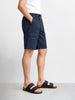 Men's Navy Blue Relaxed Fit Solid Utility Cargo Shorts