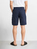 Men's Navy Blue Relaxed Fit Solid Utility Cargo Shorts