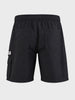 Men's Black Relaxed Fit Solid Utility Cargo Shorts