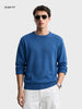 Men's Blue Slim Fit Solid Casual Sweater