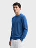 Men's Blue Slim Fit Solid Casual Sweater