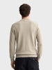 Men's Beige Slim Fit Solid Casual Sweater