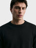 Men's Black Slim Fit Solid Casual Sweater