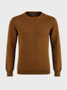 Men's Brown Slim Fit Solid Casual Sweater