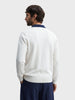 Men's Off White Slim Fit Solid Casual Sweater