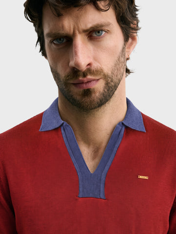 Men's Maroon Slim Fit Solid Casual Sweater