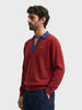 Men's Maroon Slim Fit Solid Casual Sweater