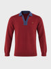 Men's Maroon Slim Fit Solid Casual Sweater