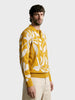 Men's Yellow Slim Fit Solid Casual Sweater
