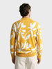 Men's Yellow Slim Fit Solid Casual Sweater