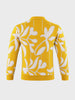 Men's Yellow Slim Fit Solid Casual Sweater