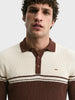 Men's Off White Slim Fit Solid Casual Sweater