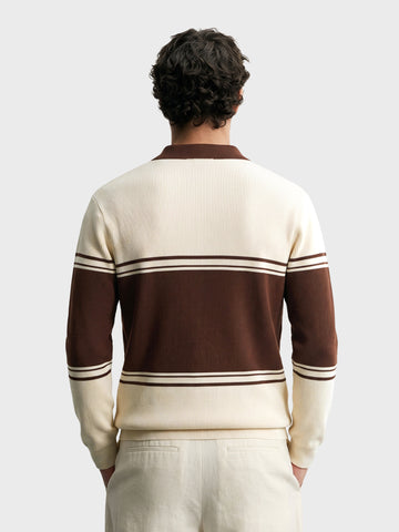 Men's Off White Slim Fit Solid Casual Sweater