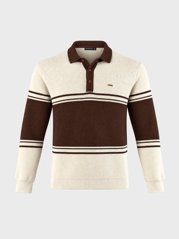 Men's Off White Slim Fit Solid Casual Sweater