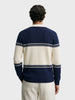 Men's Navy Blue Slim Fit Solid Casual Sweater