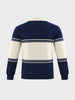 Men's Navy Blue Slim Fit Solid Casual Sweater