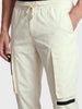 Men's Off White Relaxed Fit Solid Utility Cargo