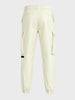 Men's Off White Relaxed Fit Solid Utility Cargo