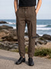 Men's Brown Relaxed Fit Solid Utility Cargo